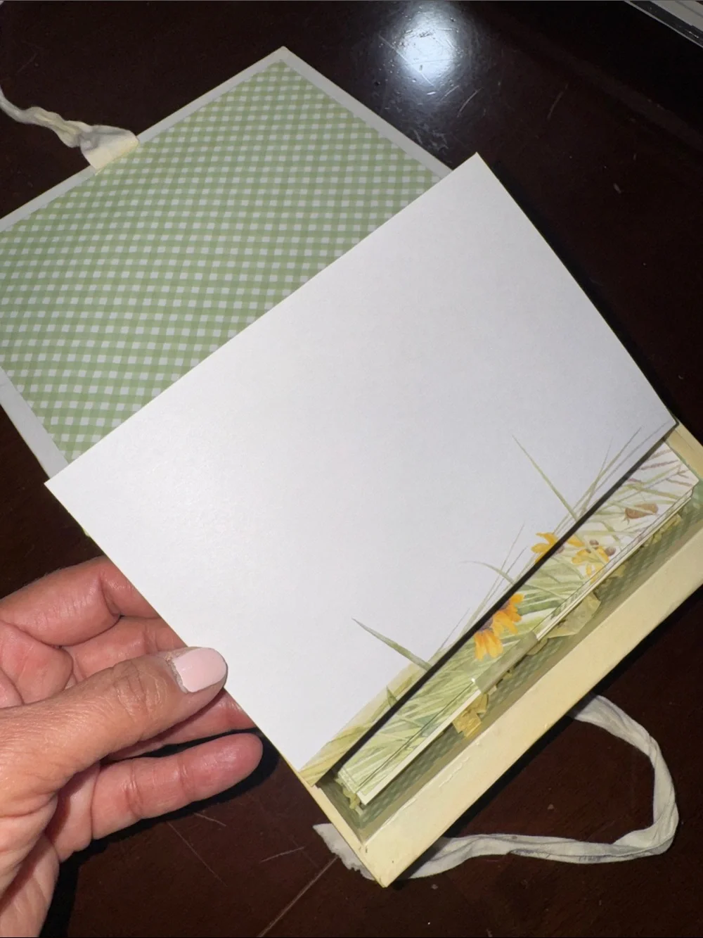 Hallmark Yellow Songbird Floral Notebook with Green Accents